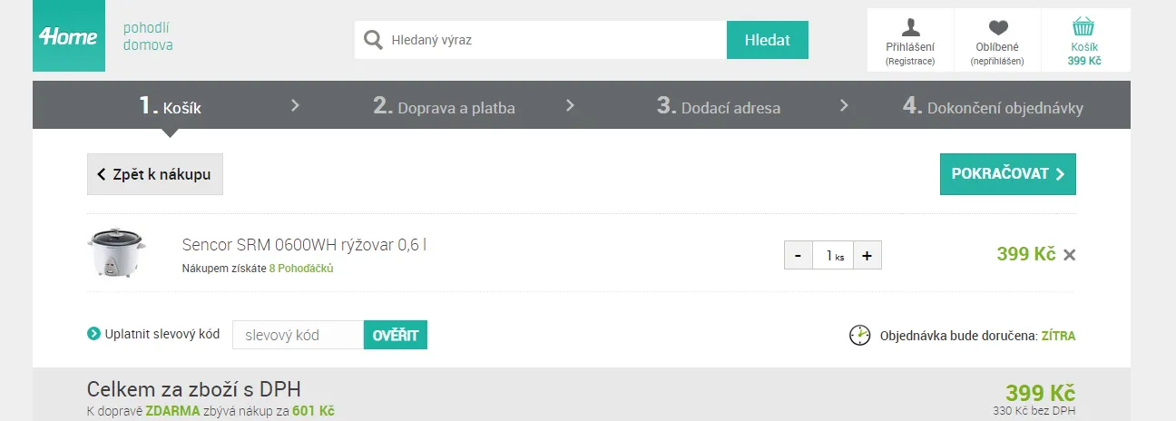 Jak využít slevový kód na 4home.cz